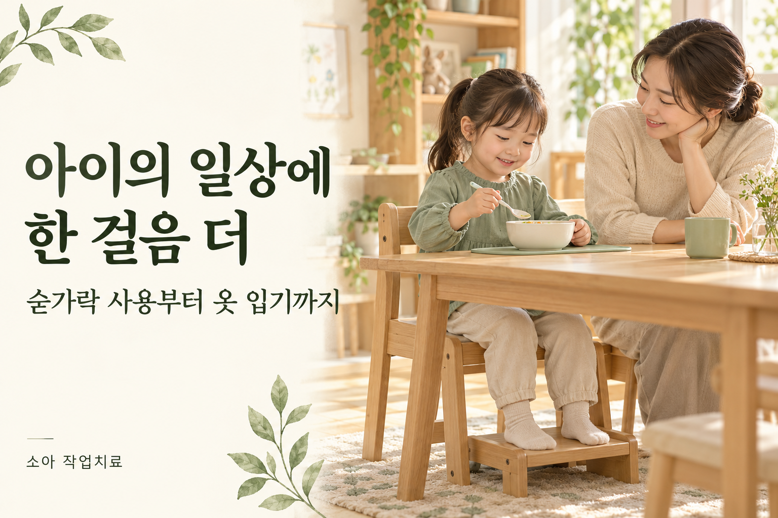 숟가락 사용과 옷 입기가 어려운 아이, 소아 작업치료는 무엇을 도와줄까요?
